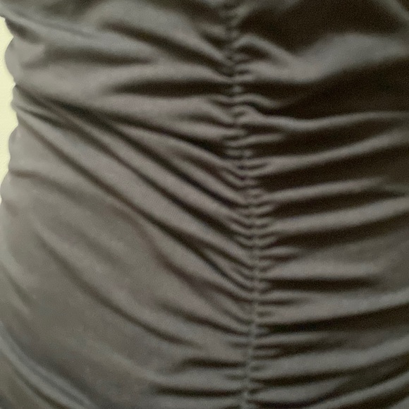 Kookai fitted x black midi dress - shirred sides - Picture 6 of 8